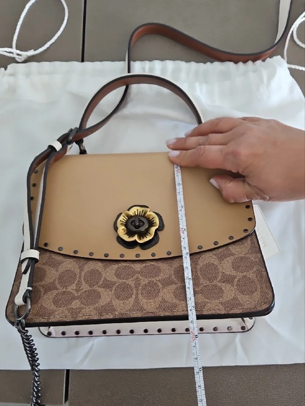 Coach satchel tan